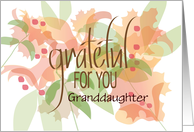 Hand Lettered Thanksgiving Grateful Fall Leaves Custom Relationship card