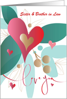 Hand Lettered Love You Valentine Red Heart Leaves Custom Relationship card
