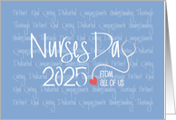 Hand Lettered Nurses Day 2025 From All of Us with Characteristics card