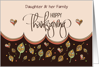 Hand Lettered Thanksgiving Fall Leaves Hearts for Custom Relationship card