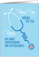 Hand Lettered Nurses Day 2025 for Male Nurse with Diagonal Stethoscope card