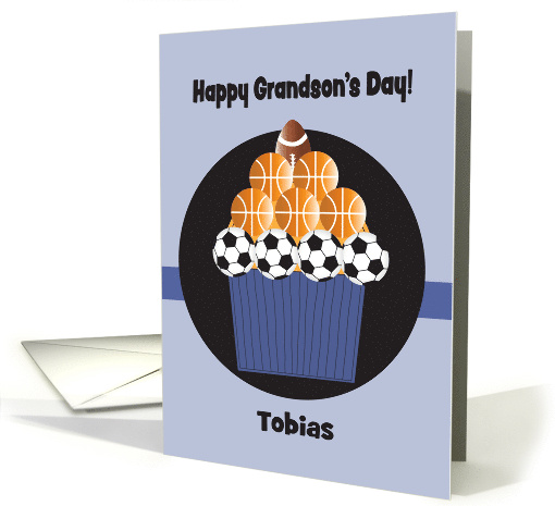 Grandson's Day with Cupcake of Football Soccer Basketball... (1877670)