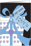 Hand Lettered Baby Shower Gift for Boy Baby Large Gift Tags and Bow card