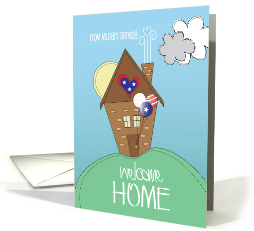Hand Lettered Welcome Home from Military Service Cottage... (1879430)