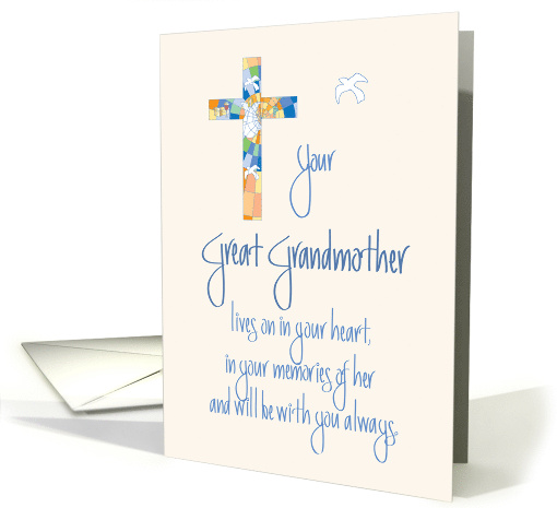 Hand Lettered Sympathy for Great Grandmother with Stained... (1879708)