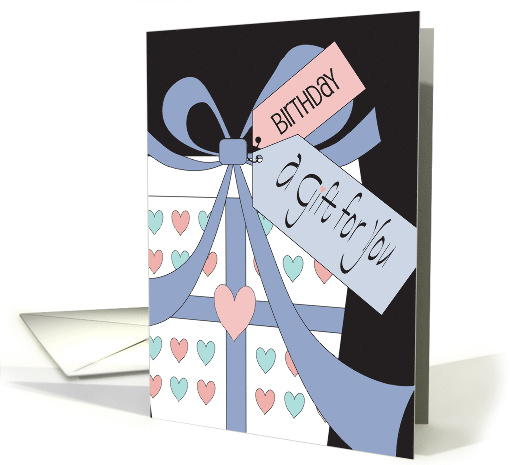 Hand Lettered Birthday Gift with Heart Covered Gift Tags... (1879720)