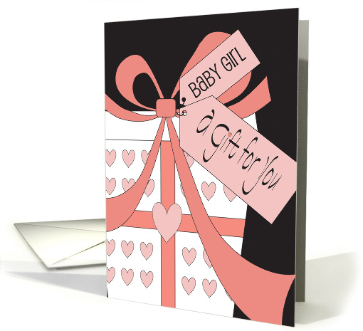 Hand Lettered Baby Girl Gift with Heart Covered Gift Tags... (1879726)