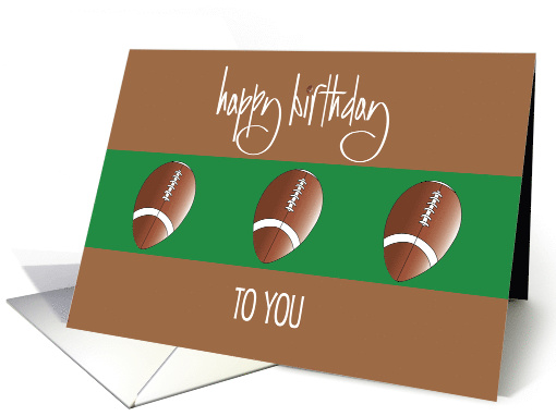 Hand Lettered Birthday for Football Player Three... (1880406)