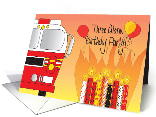 Hand Lettered Boy's Three Alarm Birthday Party Fire... (1881078)