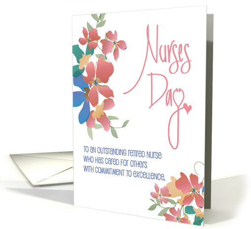 Hand Lettered Floral Nurses Day Retired Nurse 2025 with... (1881084)