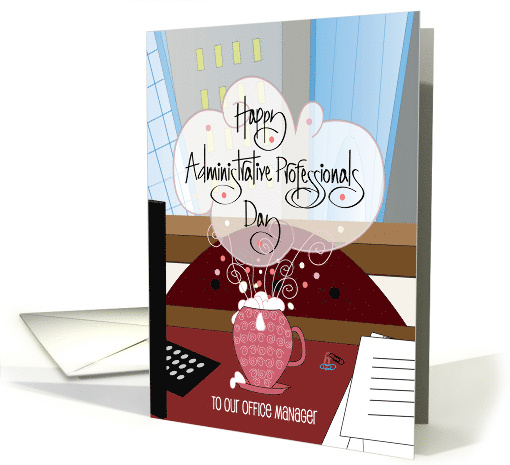 Hand Lettered Administrative Professionals Day for Office Manager card