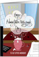 Hand Lettered Administrative Professionals Day for Office Manager card