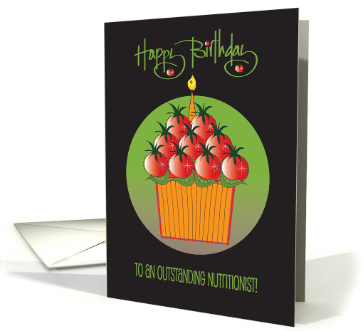 Hand Lettered Birthday for Nutritionist Tomato and Green... (1881172)