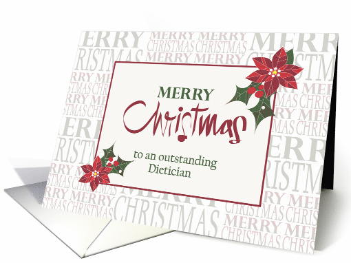 Hand Lettered Christmas for Dietician with Red... (1881802)