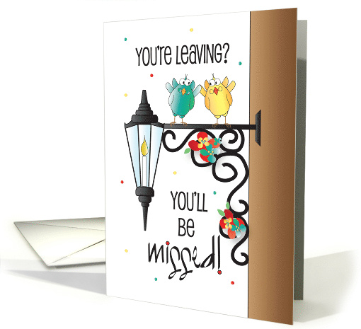 Hand Lettered You are Leaving You Will be Missed Birds on... (1882916)