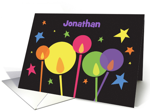 Birthday Away at College Abstract Candles with Stars and... (1884022)