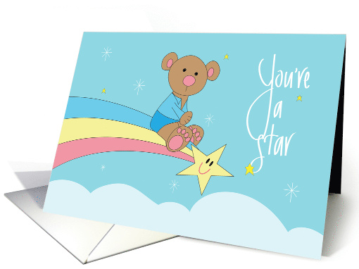 Hand Lettered Good Grades You're a Star Boy Bear Riding... (1884164)