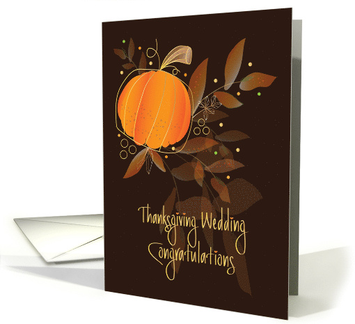 Hand Lettered Thanksgiving Wedding Congratulations... (1885422)
