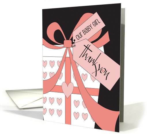 Hand Lettered Thank You for New Baby Girl Gift with Gift... (1885944)