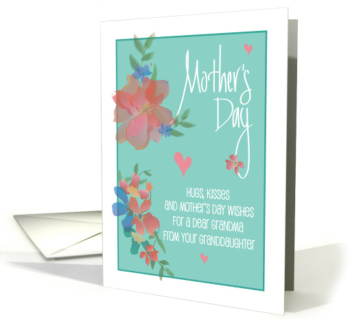 Hand Lettered Mother's Day Flowers for Grandma From Granddaughter card