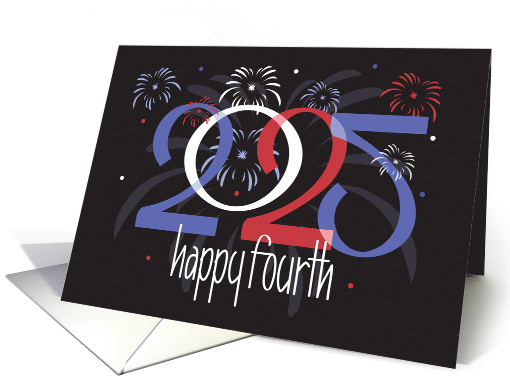Hand Lettered Fourth of July 2025 with Abstract Numbers... (1886322)