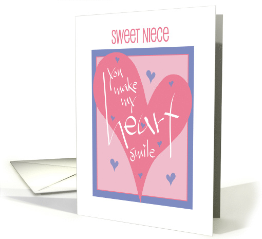 Hand Lettered Valentine's Day for Niece You Make My Heart... (1886416)