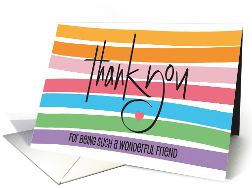 Hand Lettered Thank You to Wonderful Friend Bright... (1886586)