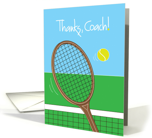 Hand Lettered Thanks Coach for Tennis Coach Tennis... (1888498)