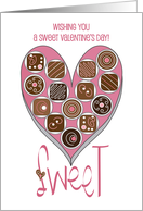 Hand Lettered Sweet Valentine’s Day with Box of Decorated Chocolates card