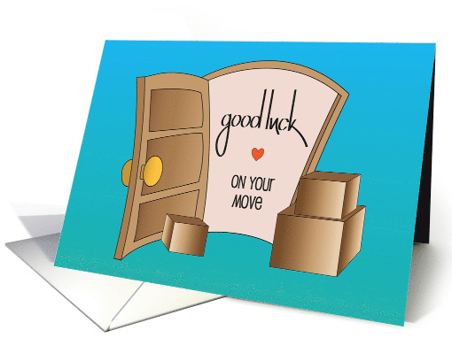 Hand Lettered Good Luck on Your Move to a New Home Open... (1889710)