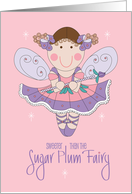Hand Lettered Christmas Sugar Plum Fairy Ballet Toe Shoes and Wings card