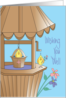 Hand Lettered Get Well Wishing You Well From Far Away Birds By Well card