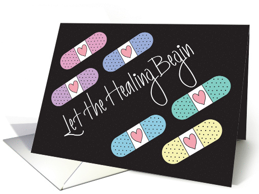 Hand Lettered Get Well Let the Healing Begin Diagonal... (1890682)