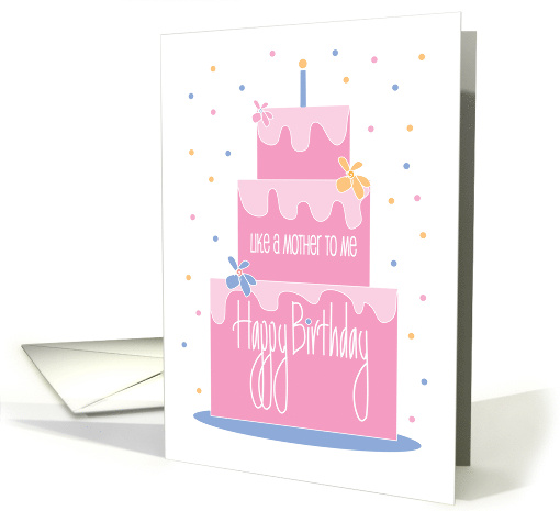 Hand Lettered Pink Stacked Floral Birthday Cake Like a... (1891096)