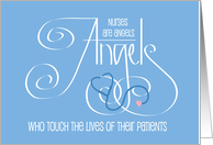 Hand Lettered Nurses Day Nurses are Angels for Retired Nurse card
