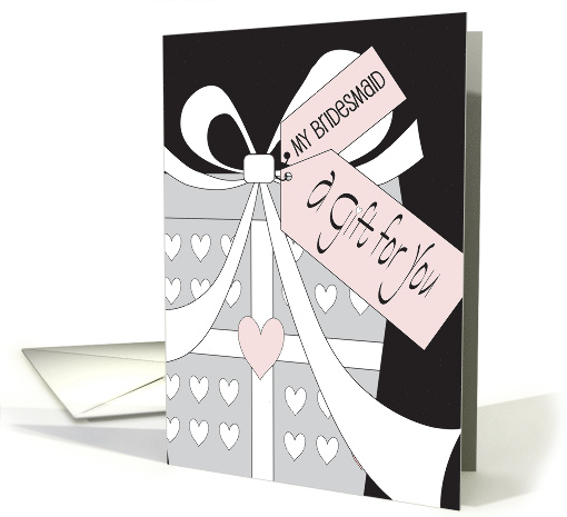 Hand Lettered Bridesmaid Gift for You White Bow Pink Tags... (1892348)