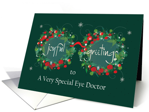 Hand Lettered Christmas Joyful Greetings Optometrist... (1892478)
