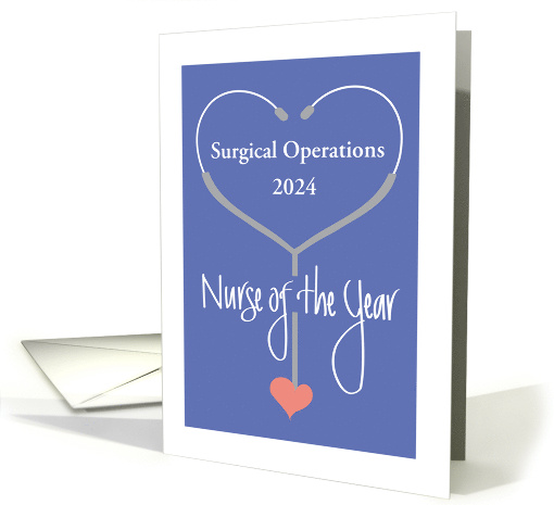 Hand Lettered Nurse of the Year Stethoscope Custom Year... (1892726)