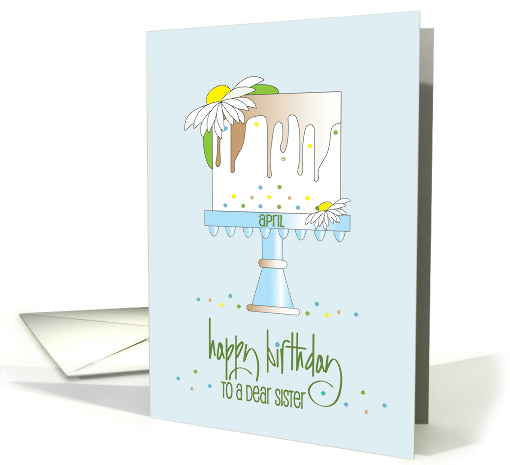 Hand Lettered Birthday Sister Monthly Flower Cake for... (1892744)