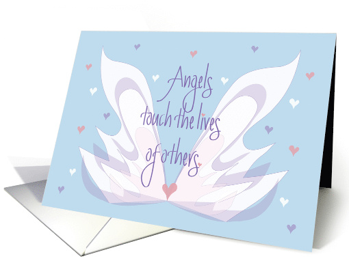 Hand Lettered Angel Wings Thank You to Senior Living... (1893568)