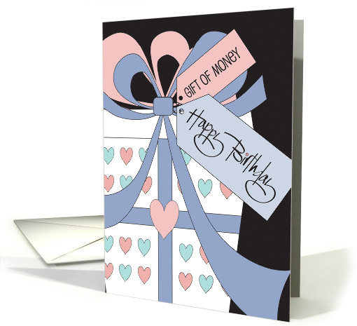 Hand Lettered Birthday Gift of Money for You Gift Bow... (1893584)
