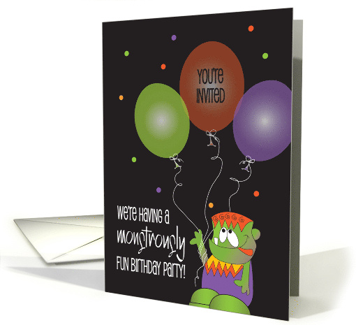 Hand Lettered Kid's Monstrously Fun Birthday Party... (1894286)