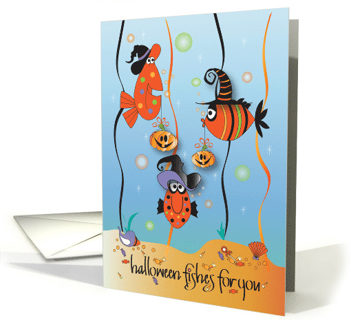 Hand Lettered Halloween Fishes for You Fish in Witch Hats... (1894820)