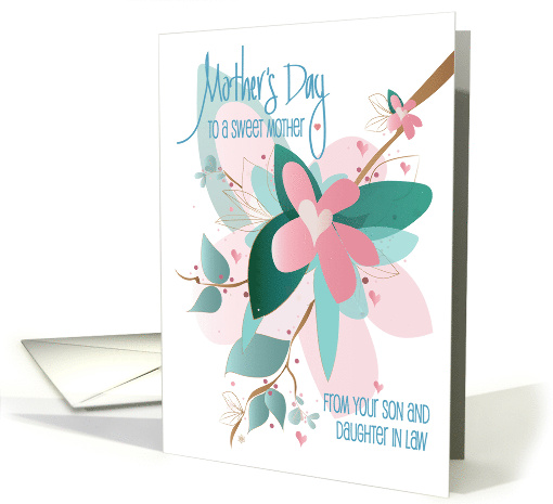 Hand Lettered Floral Mother's Day For Mom From Son and... (1894824)