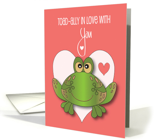 Hand Lettered Toadally In Love With You Green Toad and... (1895612)