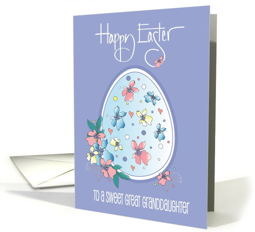 Hand Lettered Easter Great Granddaughter Floral Egg and... (1895730)
