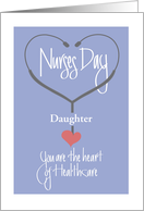 Hand Lettered Nurses Day Heart of Healthcare with Custom Relationship card