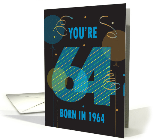 Beddian Birthday Age Specific You're 64 in 1964 Balloons... (1896104)