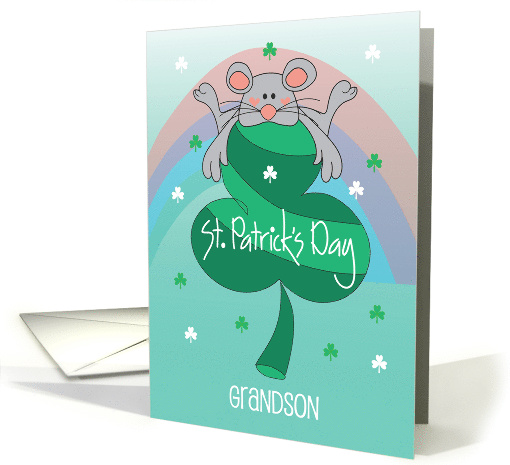 Hand Lettered St Patrick's Day for Grandson Mouse on... (1896906)