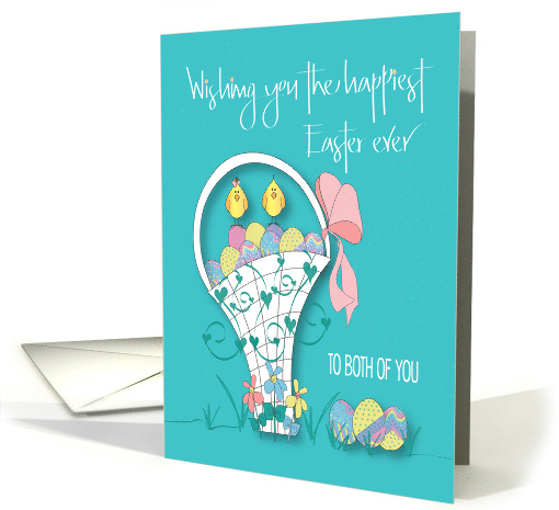 Hand Lettered Easter For Both of You Tall White Egg... (1897232)
